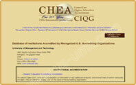 美国高等教育认证委员会CHEA认证大学(www.chea.org)